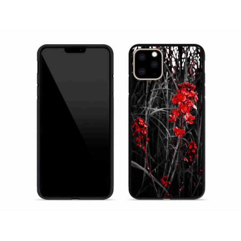 Gél borítás mmCase iPhone 11 Pro Max készülékhez - piros növény