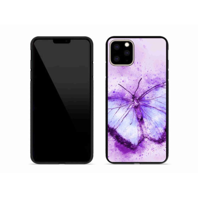 Zselés borítás mmCase iPhone 11 Pro Max készülékhez - lila pillangó