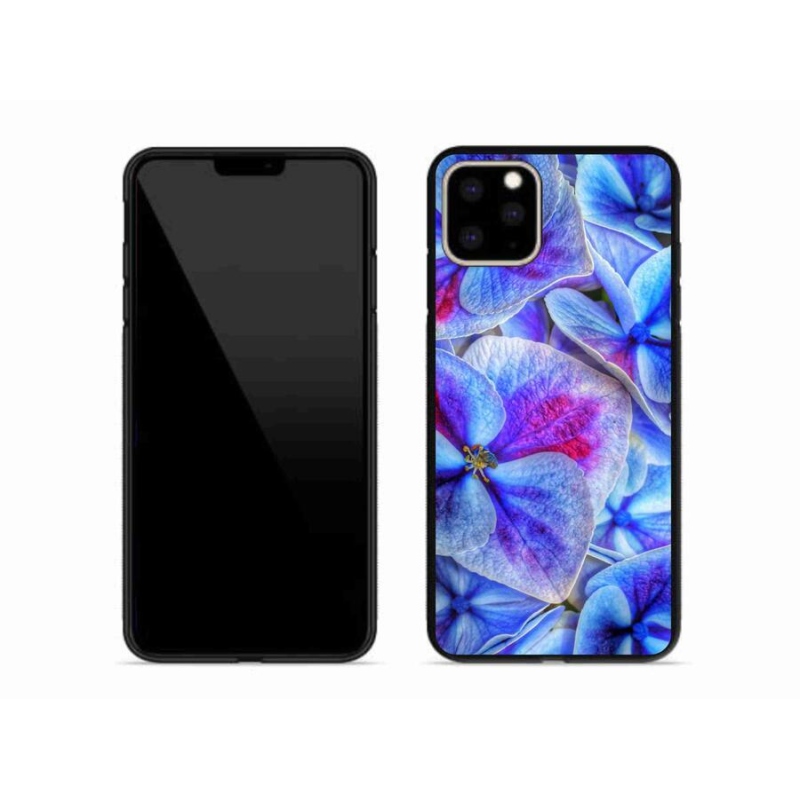 Zselés borítás mmCase iPhone 11 Pro Max készülékhez - kék virágok 1