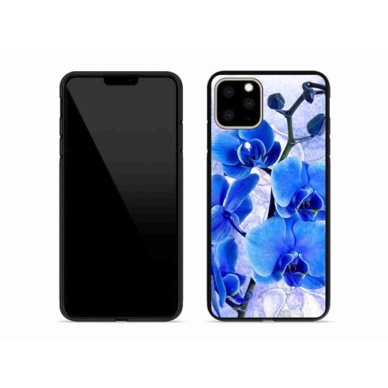 Zselés borítás mmCase iPhone 11 Pro Max készülékhez - kék virágok
