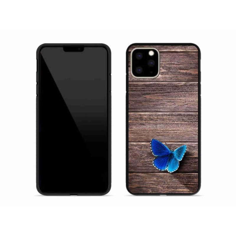 Zselés borítás mmCase iPhone 11 Pro Max készülékhez - kék pillangó 1