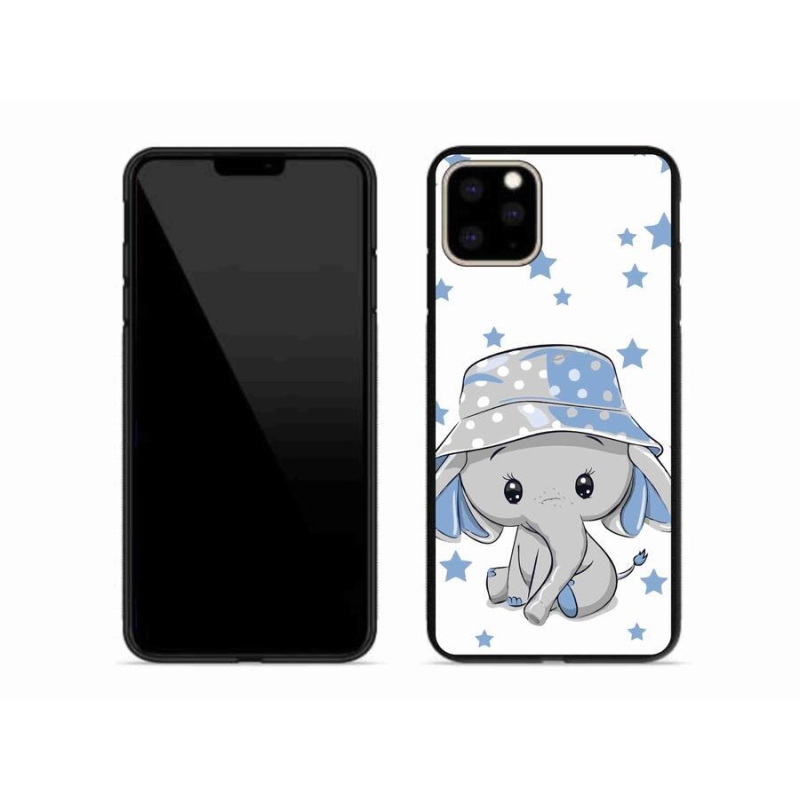 Zselés borítás mmCase iPhone 11 Pro Max készülékhez - kék elefánt