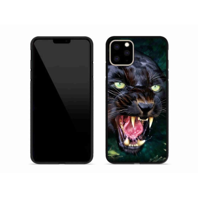 Zselés borítás mmCase iPhone 11 Pro Max készülékhez - dühös fekete párduc