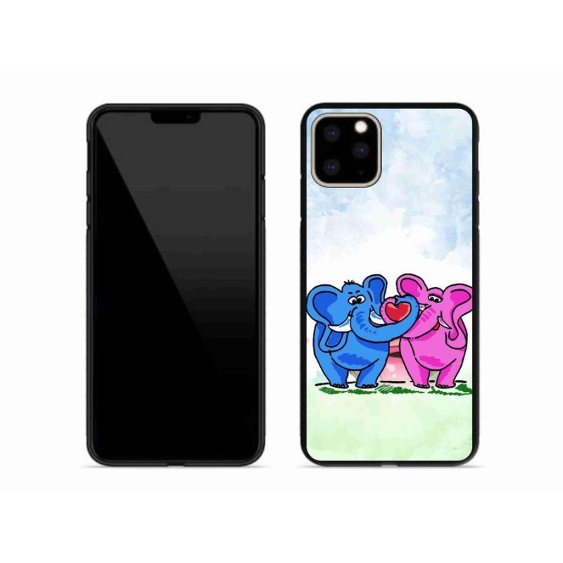 Gél borítás mmCase iPhone 11 Pro Max készülékhez - szerelmes elefántok