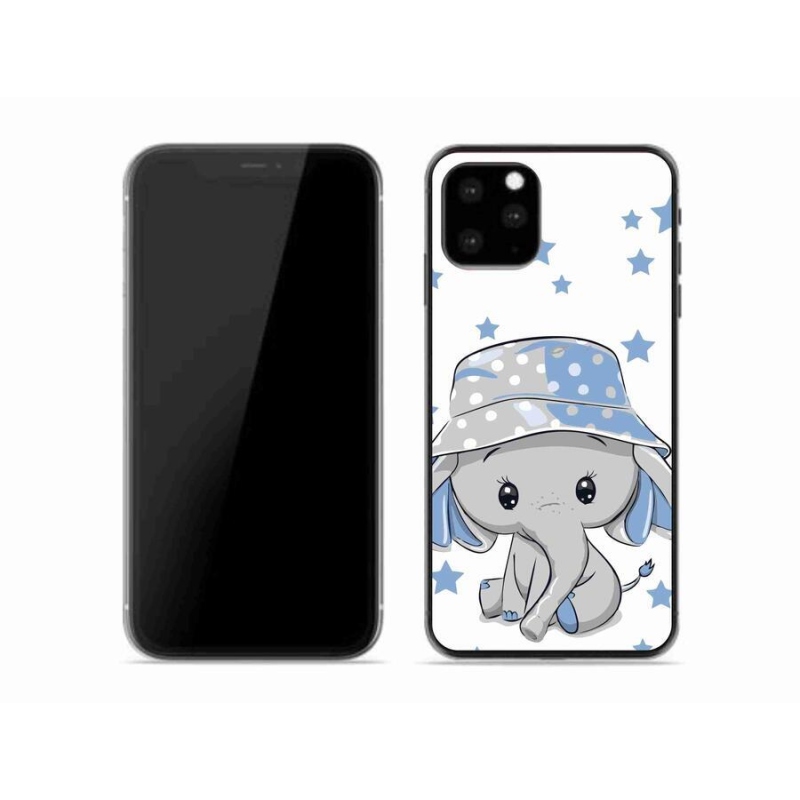 Zselés borítás mmCase iPhone 11 Pro készülékhez - kék elefánt