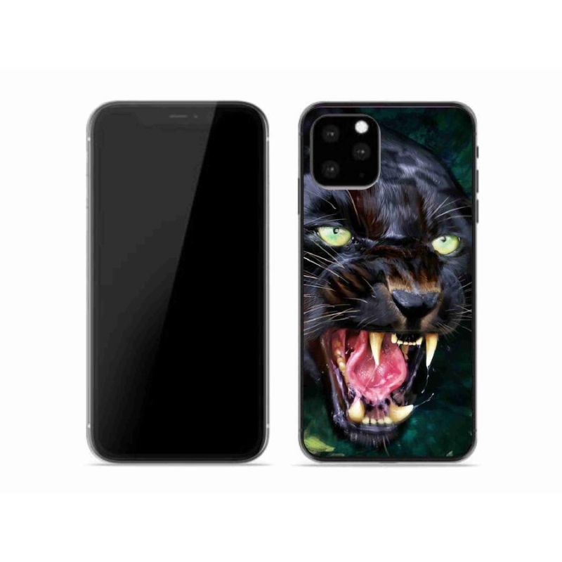 Zselés borítás mmCase iPhone 11 Pro készülékhez - dühös fekete párduc