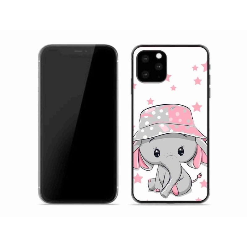 Zselés borítás mmCase iPhone 11 Pro készülékhez - rózsaszín elefánt