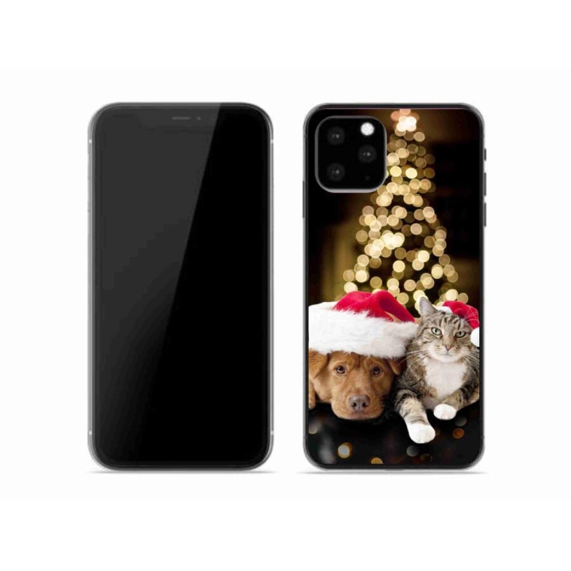 Gél borítás mmCase iPhone 11 Pro készülékhez - Karácsonyi kutya és macska