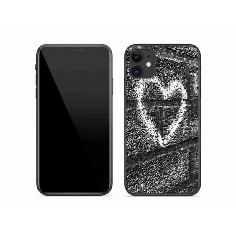 Zselés borítás mmCase iPhone 11 készülékhez - szív a falon