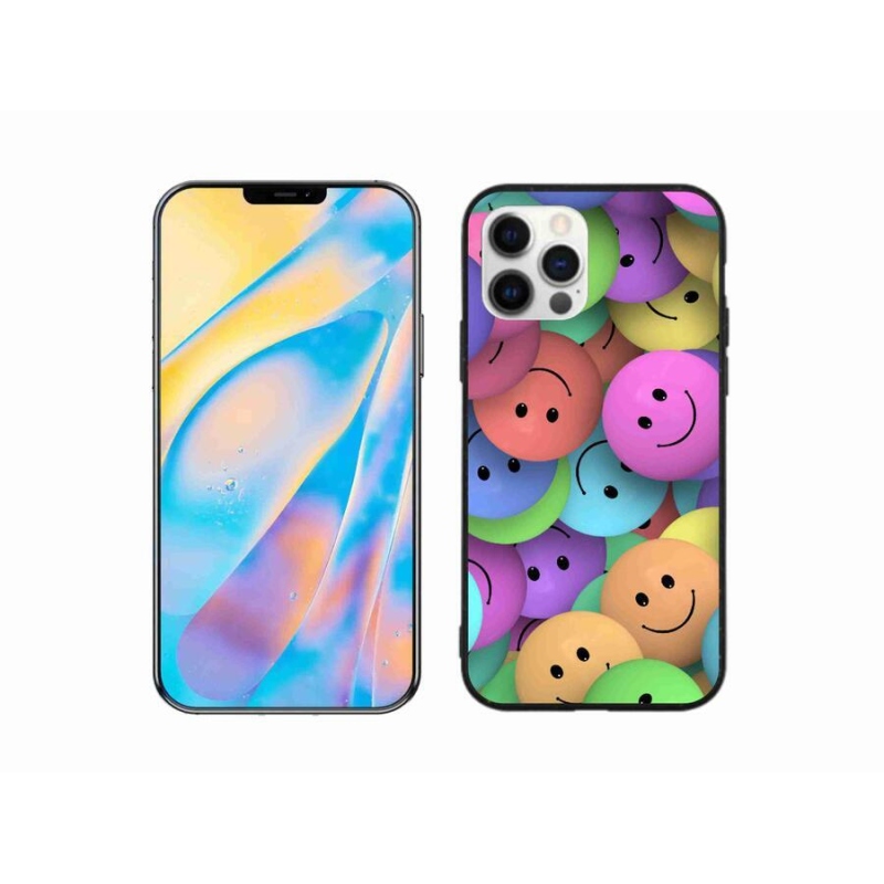Gél borítás mmCase iPhone 12 készülékhez - színes smiley-k