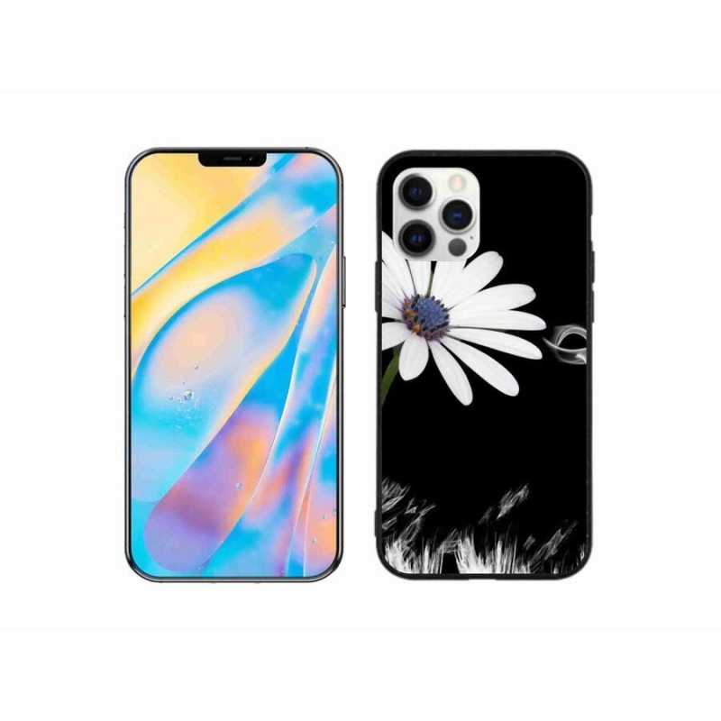 Zselés borítás mmCase iPhone 12 készülékhez - fehér virág