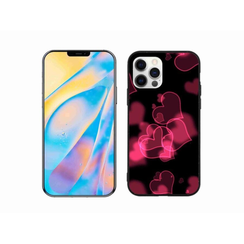 Zselés borítás mmCase iPhone 12 készülékhez - piros szívek