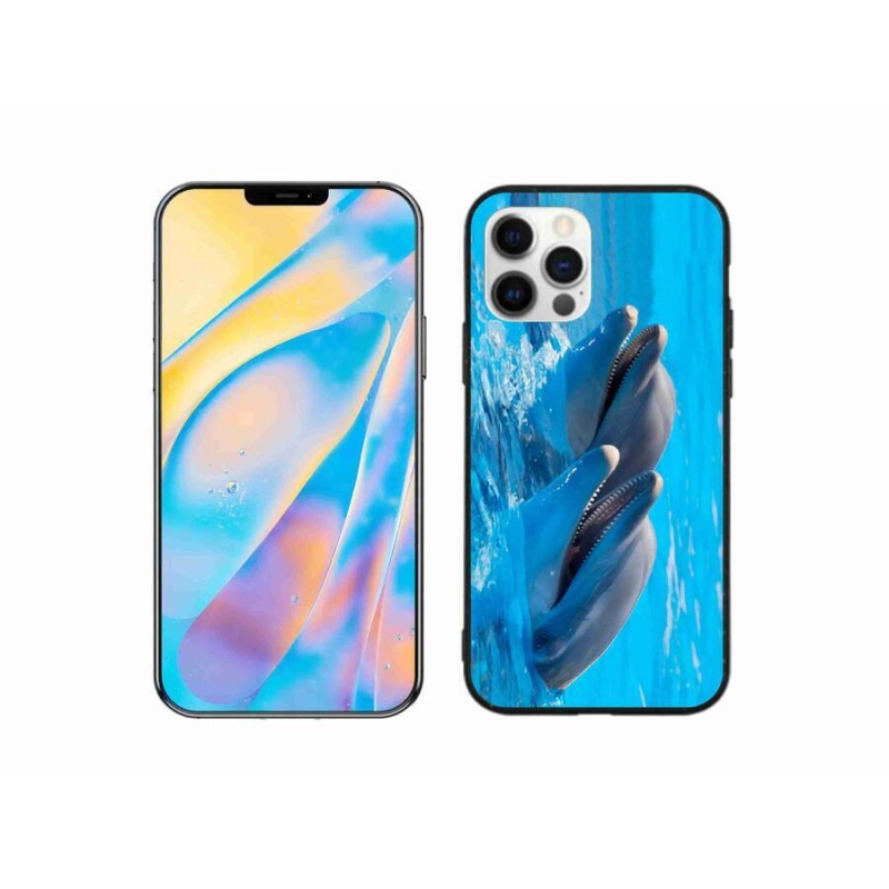 Gél borítás mmCase iPhone 12 készülékhez - delfinek