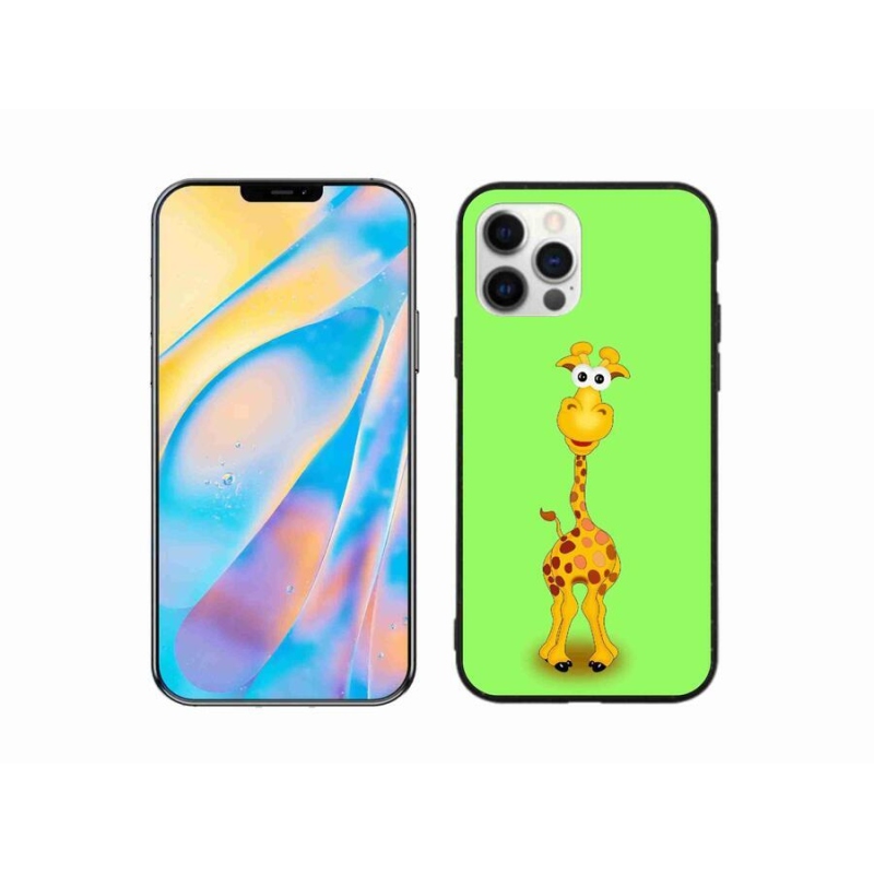 Zselés borítás mmCase iPhone 12 készülékhez - rajzfilm zsiráf