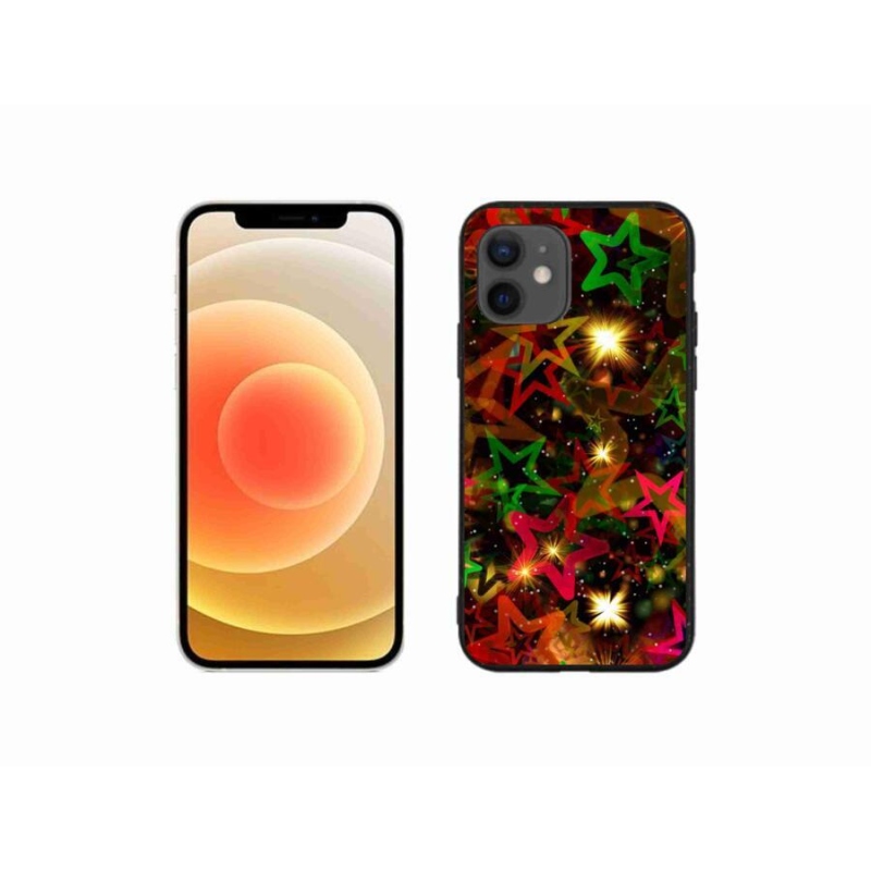 Zselés borítás mmCase iPhone 12 mini készülékhez - színes csillagok