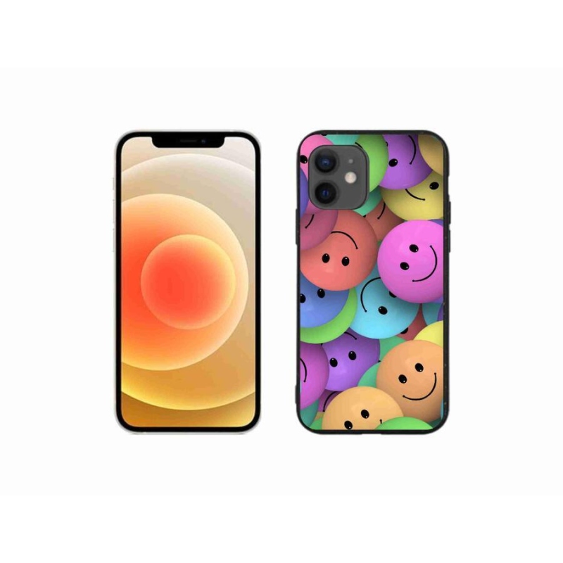 Gél borítás mmCase iPhone 12 mini készülékhez - színes smiley-k