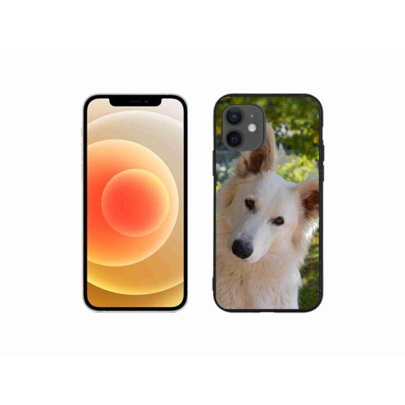 Zselés borítás mmCase iPhone 12 mini készülékhez - fehér Svájci juhász 1