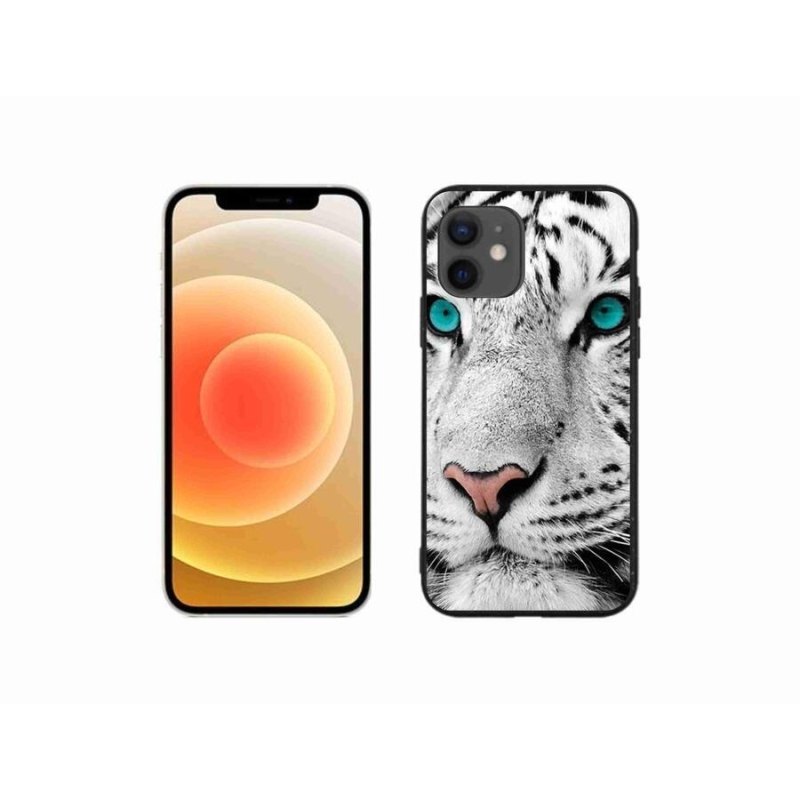 Gél borítás mmCase iPhone 12 mini készülékhez - fehér tigris