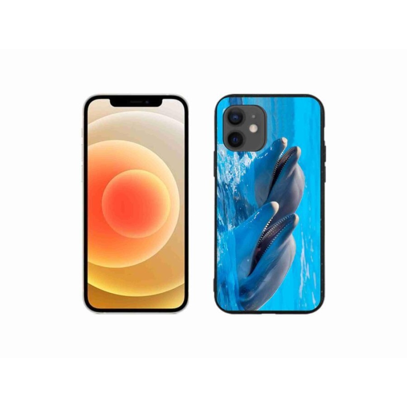 Zselés borítás mmCase iPhone 12 mini készülékhez - delfinek