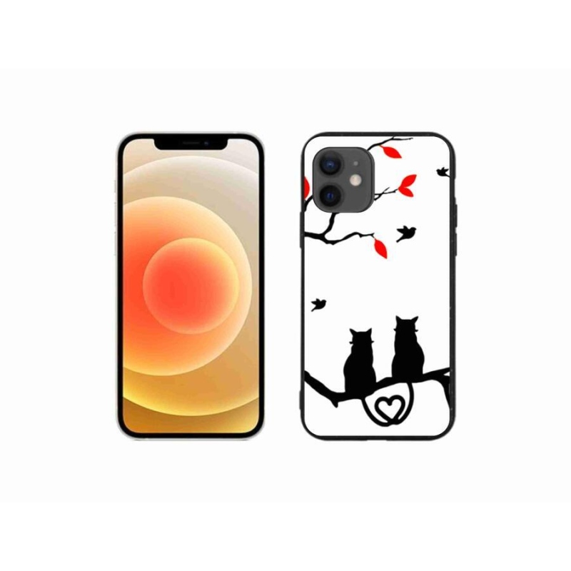 Zselés borítás mmCase iPhone 12 mini készülékhez - macska szeretet