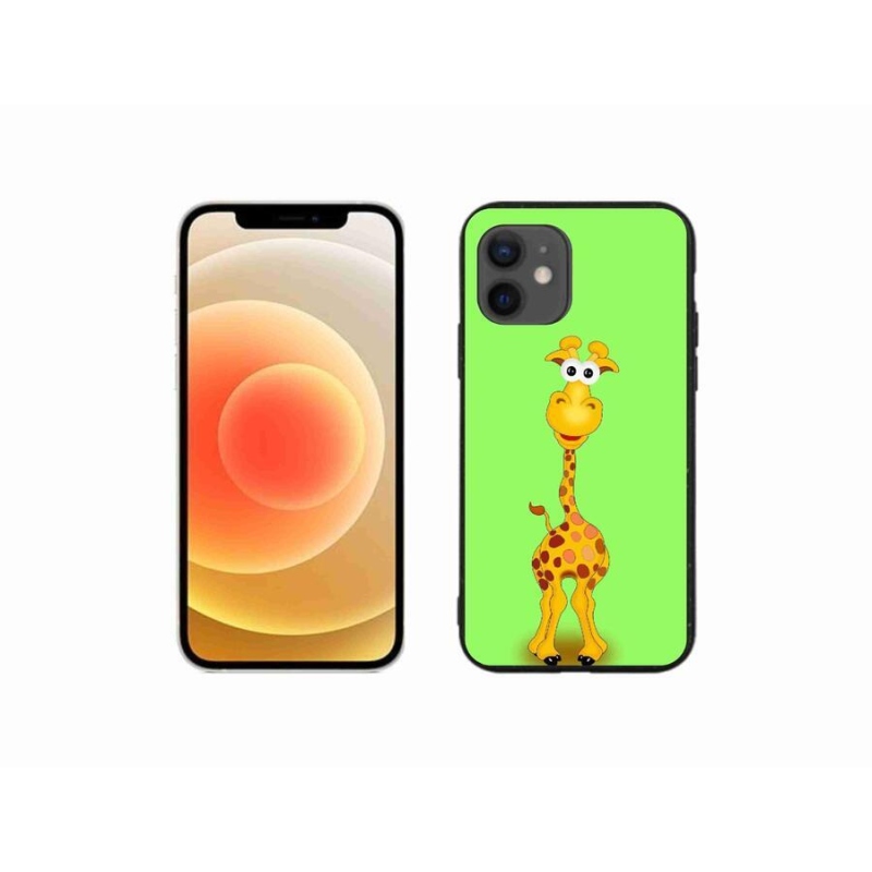 Zselés borítás mmCase iPhone 12 mini készülékhez - rajzfilm zsiráf