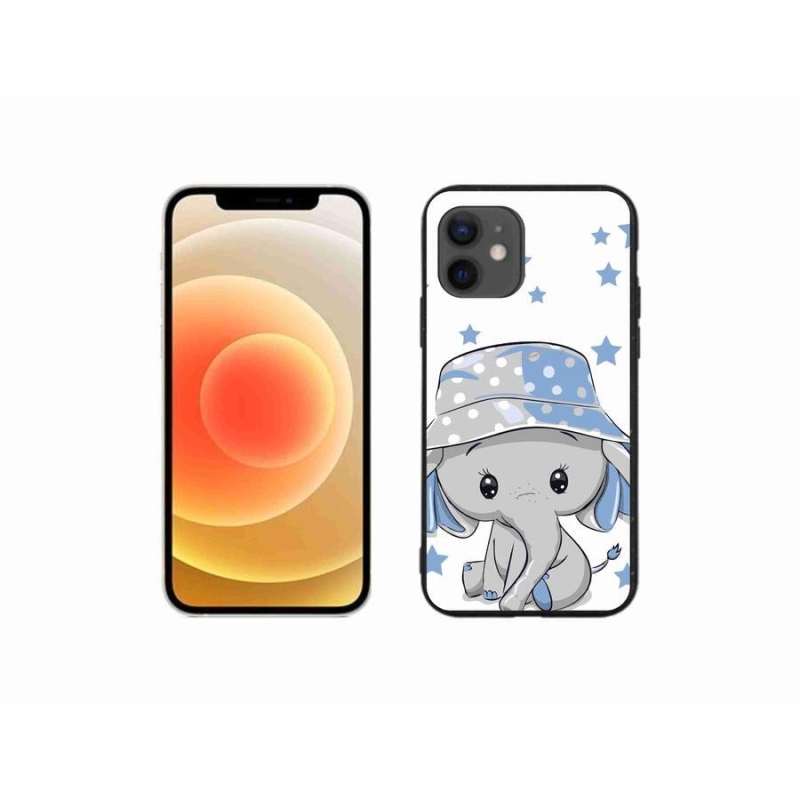 Zselés borítás mmCase iPhone 12 mini készülékhez - kék elefánt