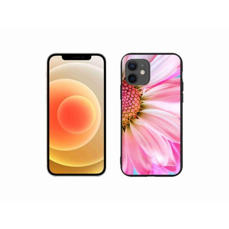 Gél védőhuzat mmCase iPhone 12 mini készülékhez - rózsaszín virág