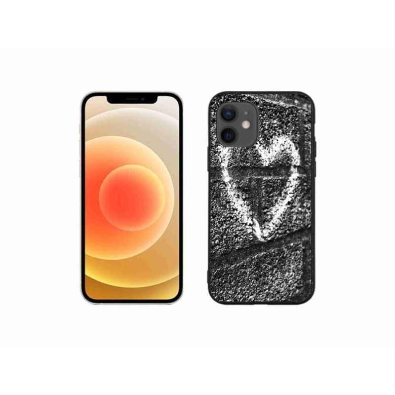 Gél borítás mmCase iPhone 12 mini készülékhez - szív a falon