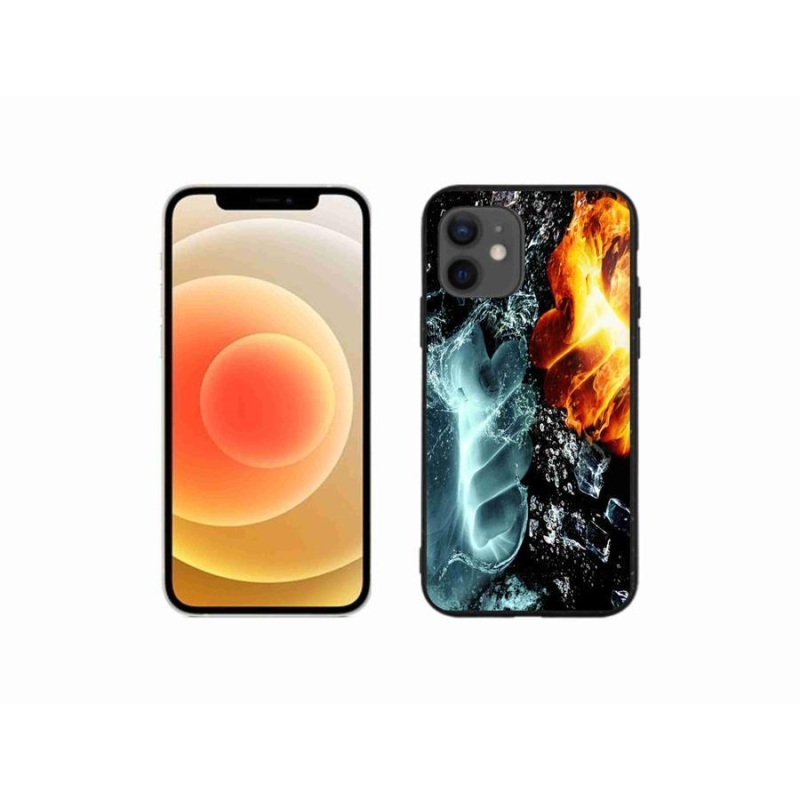 Zselés borítás mmCase iPhone 12 mini készülékhez - víz és tűz