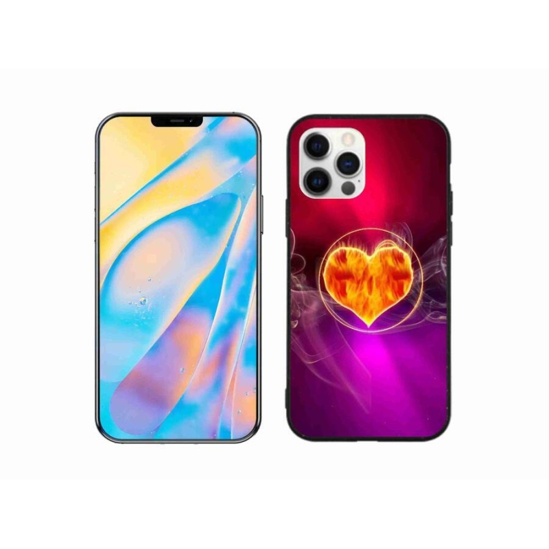 Gél borítás mmCase iPhone 12 készülékhez - tüzes szív