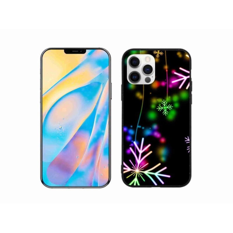 Zselés borítás mmCase iPhone 12 Pro készülékhez - színes pelyhekkel