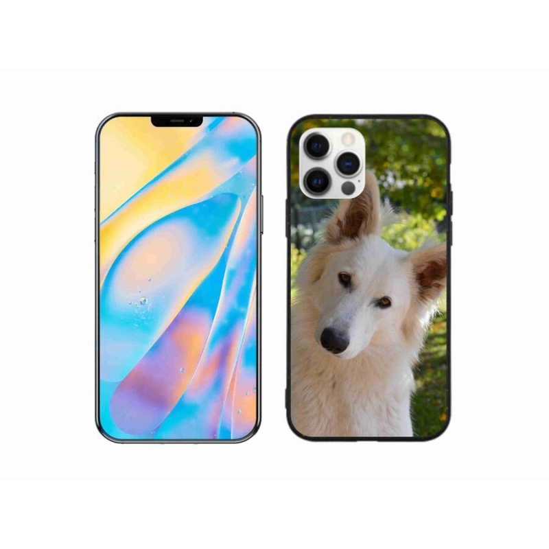 Zselés borítás mmCase iPhone 12 Pro készülékhez - fehér Svájci juhász 1