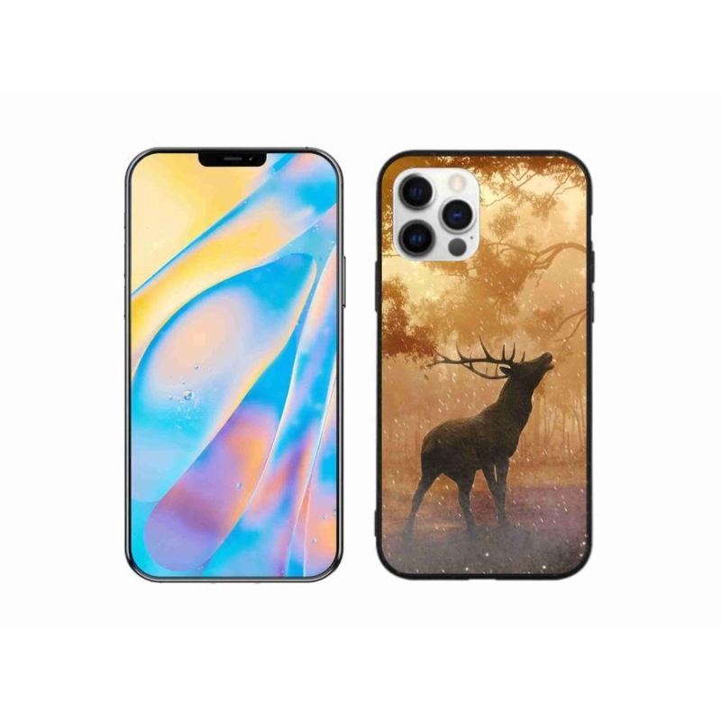 Zselés borítás mmCase iPhone 12 Pro készülékhez - szarvas a szarvasbőgésben