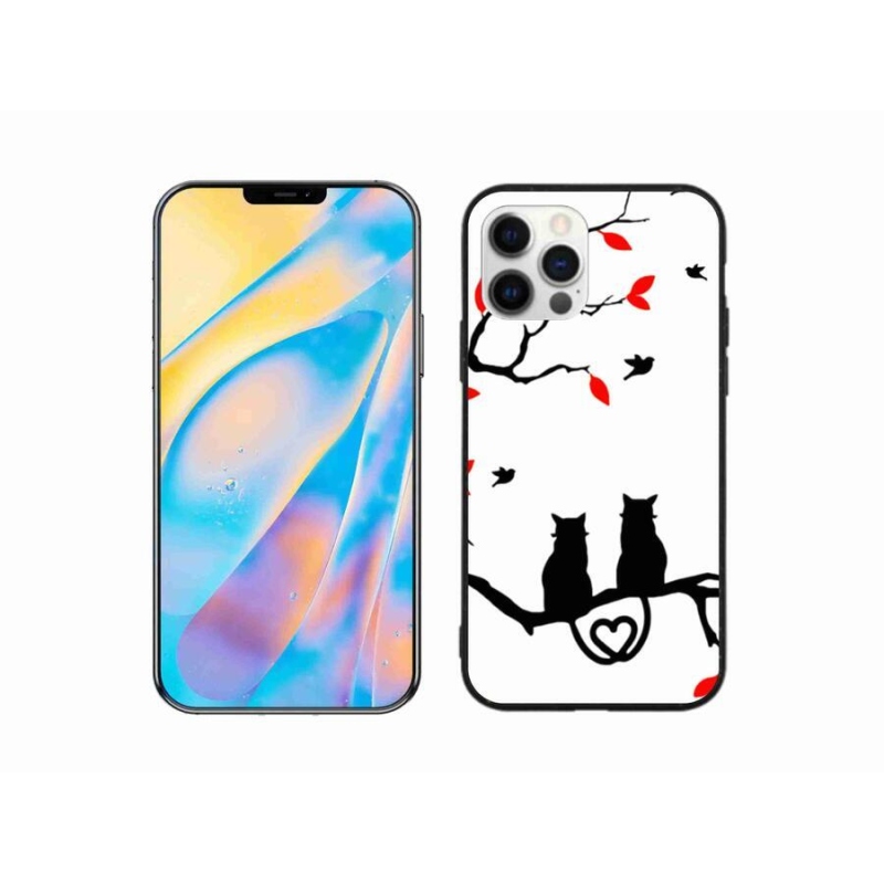 Zselés borítás mmCase iPhone 12 Pro készülékhez - macska szeretet