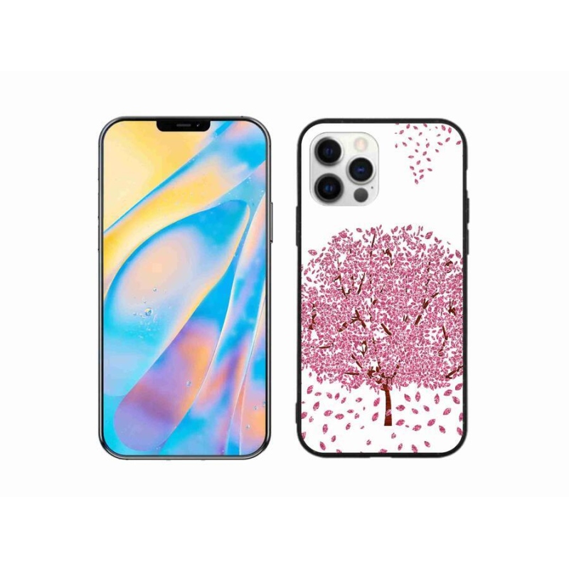 Zselés borítás mmCase iPhone 12 Pro készülékhez - rajzfilmfa levelekkel