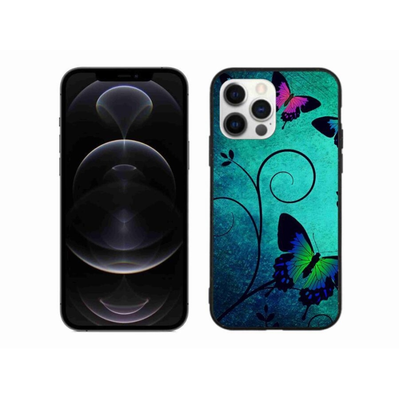 Zselés borítás mmCase iPhone 12 Pro Max készülékhez - színes pillangók