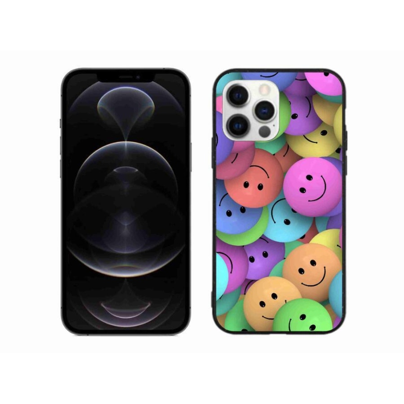 Zselés borítás mmCase iPhone 12 Pro Max készülékhez - színes smiley-k