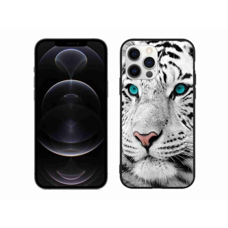 Zselés borítás mmCase iPhone 12 Pro Max készülékhez - fehér tigris
