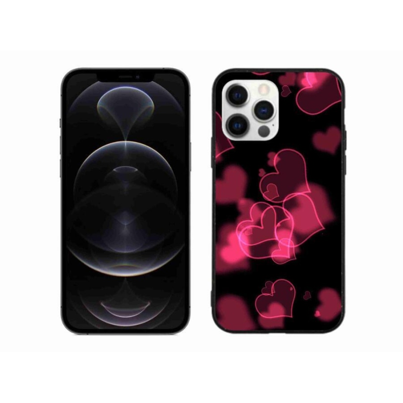 Zselés borítás mmCase iPhone 12 Pro Max készülékhez - piros szívek