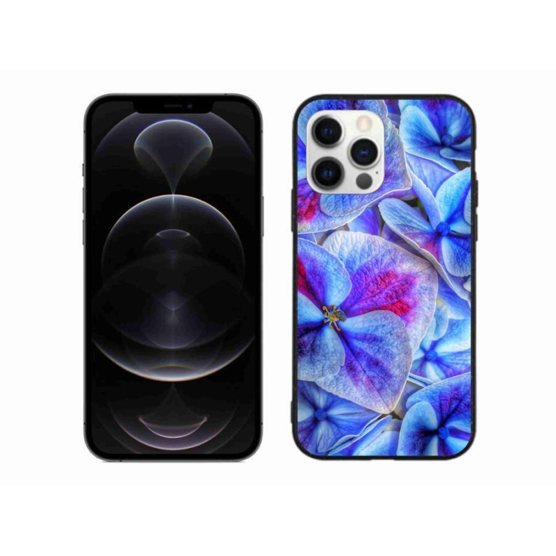 Zselés borítás mmCase iPhone 12 Pro Max készülékhez - kék virágok 1