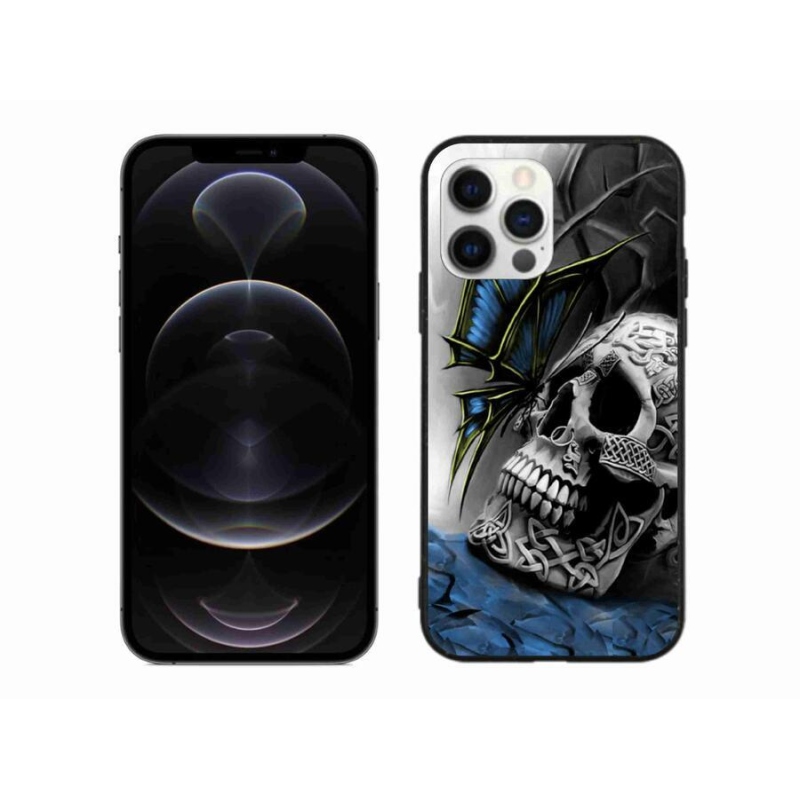 Gél borítás mmCase iPhone 12 Pro Max készülékhez - pillangó és koponya