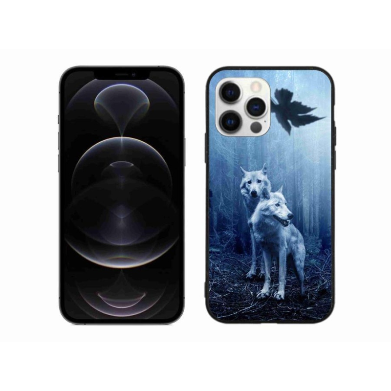 Zselés borítás mmCase iPhone 12 Pro Max készülékhez - farkasok az erdőben