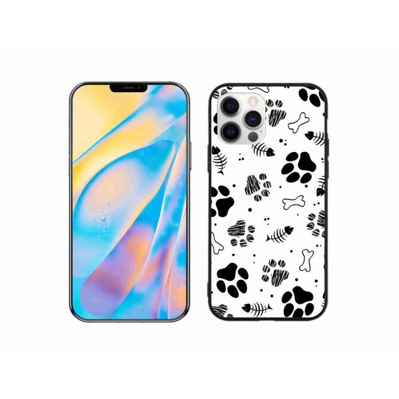 Zselés borítás mmCase iPhone 12 Pro készülékhez - kutyamancsok 1