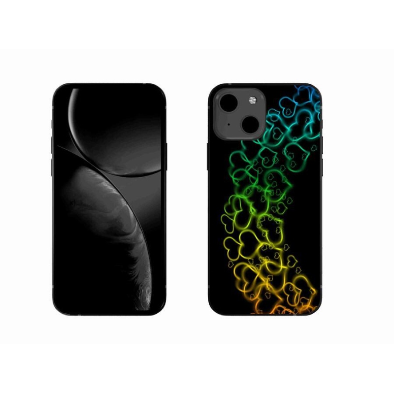 Zselés borítás mmCase iPhone 13 6.1 készülékhez - színes szívek