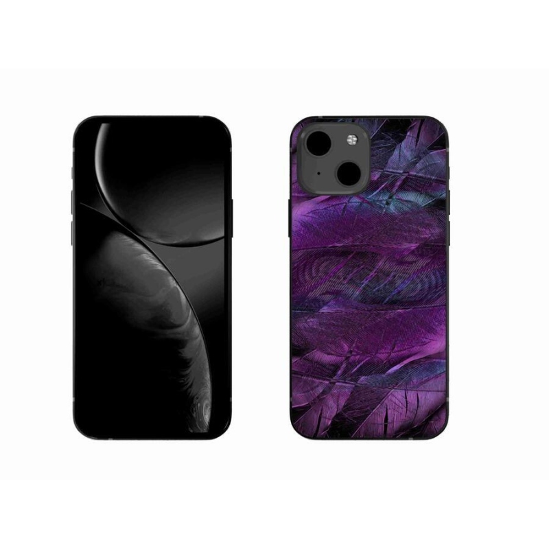 Zselés borítás mmCase iPhone 13 6.1 készülékhez - lila tollak