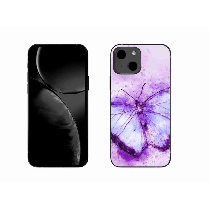 Zselés borítás mmCase iPhone 13 6.1 készülékhez - lila pillangó