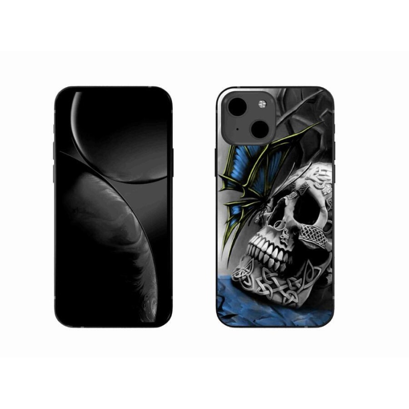 Zselés borítás mmCase iPhone 13 6.1 készülékhez - pillangó és koponya