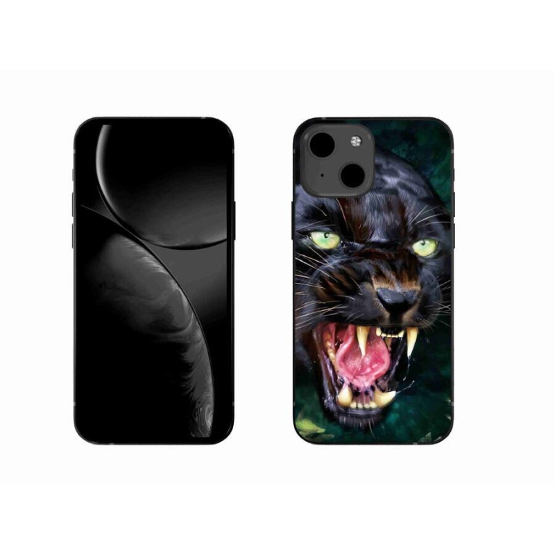Zselés borítás mmCase iPhone 13 6.1 készülékhez - dühös fekete párduc