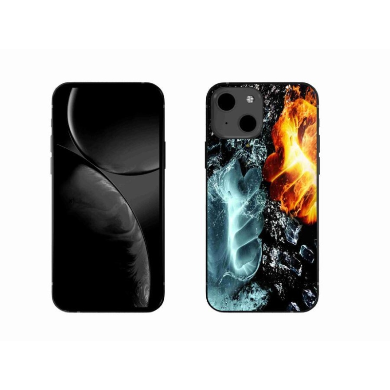 Zselés borítás mmCase iPhone 13 6.1 - víz és tűz - tokhoz