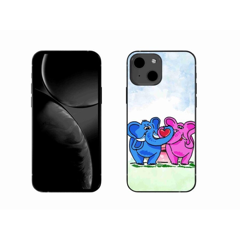 Gél borítás mmCase iPhone 13 6.1 készülékhez - szerelmes elefántok